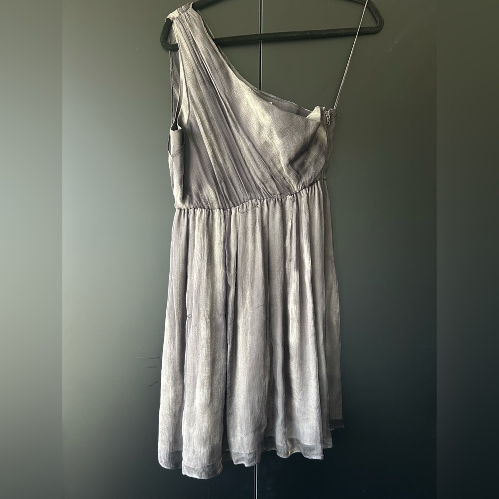 Alice + Olivia Gray one Shoulder Cocktail Dress